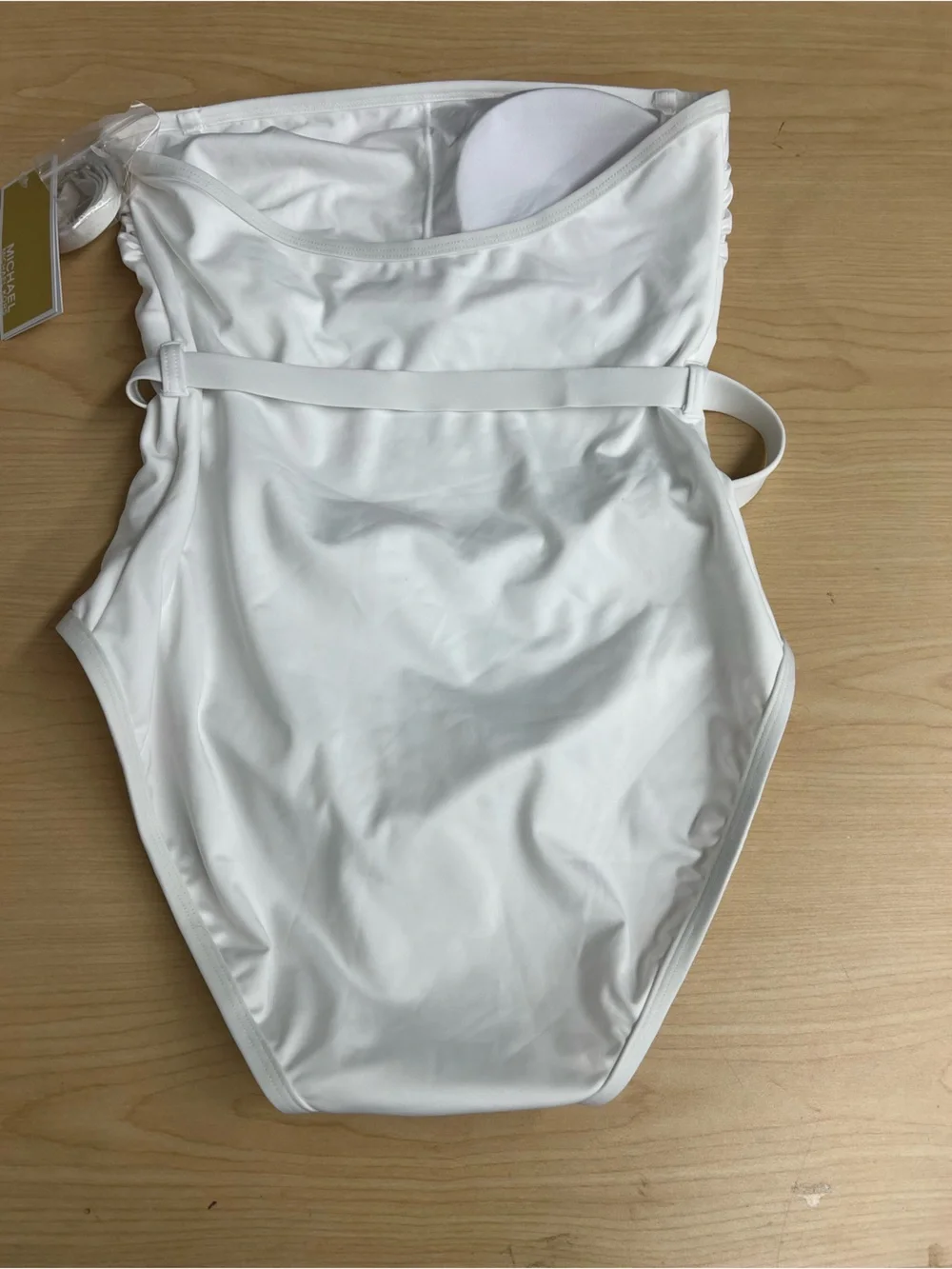 Michael Kors White Swimsuit with Racerback